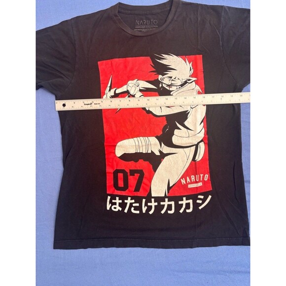 Vintage 2002 Naruto Graphic T-shirt Men's Size M Black and Red - Picture 2 of 7